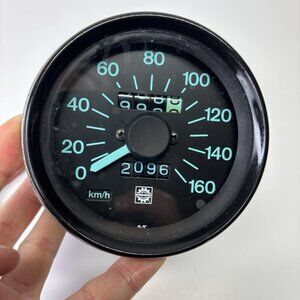 Vintage Ski Doo blue face 160 MPH speedometer with cable Bombardier